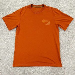 REI T-Shirt Mens Small Orange Short Sleeve Crew Neck Standard Fit